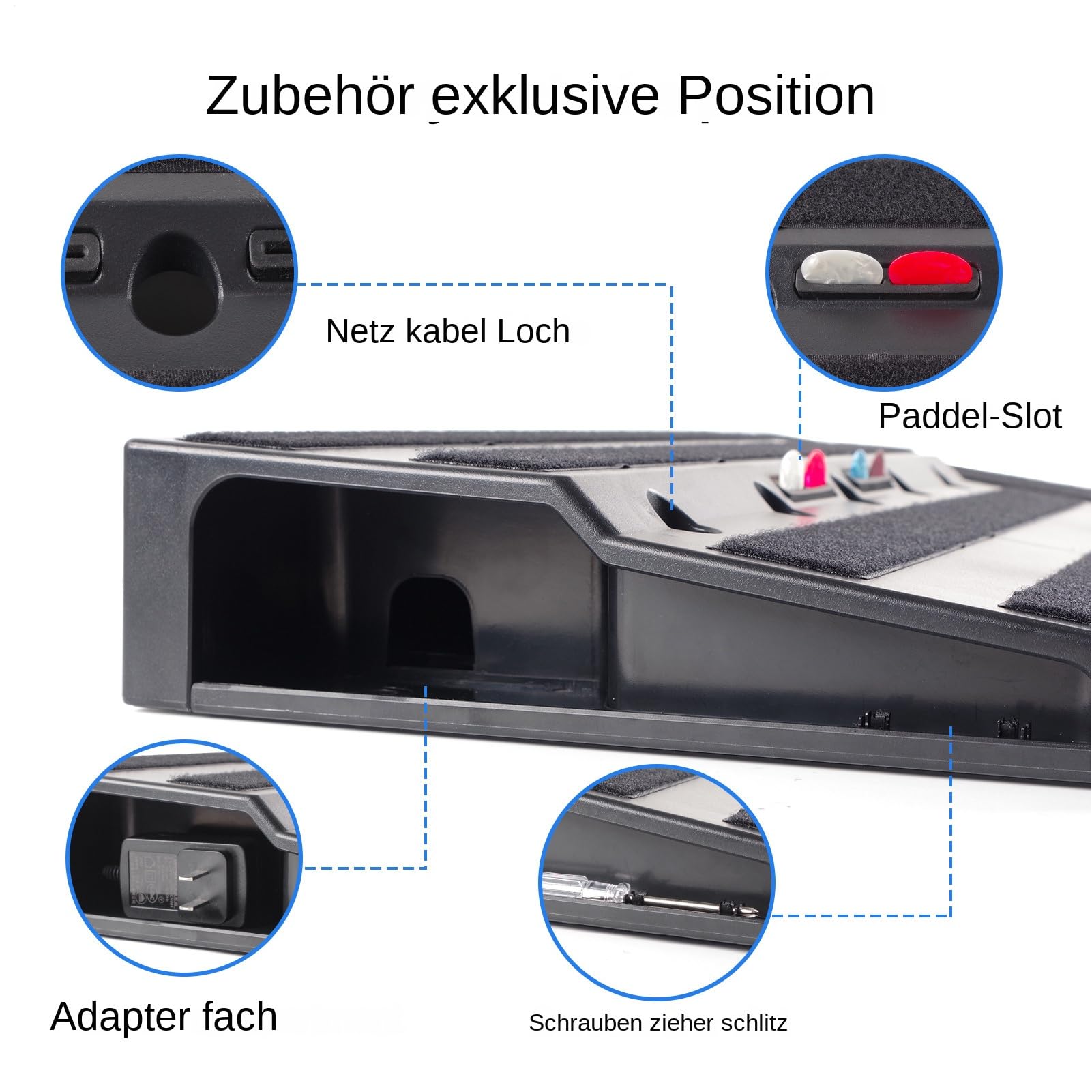 Bass-Pedalboard, Pedal Board mit integriertem Netzteil Netzteil Pedalboard | Tragbares leichtes Pedalboard -Basszubehör für Gitarrist Bassistmusiker