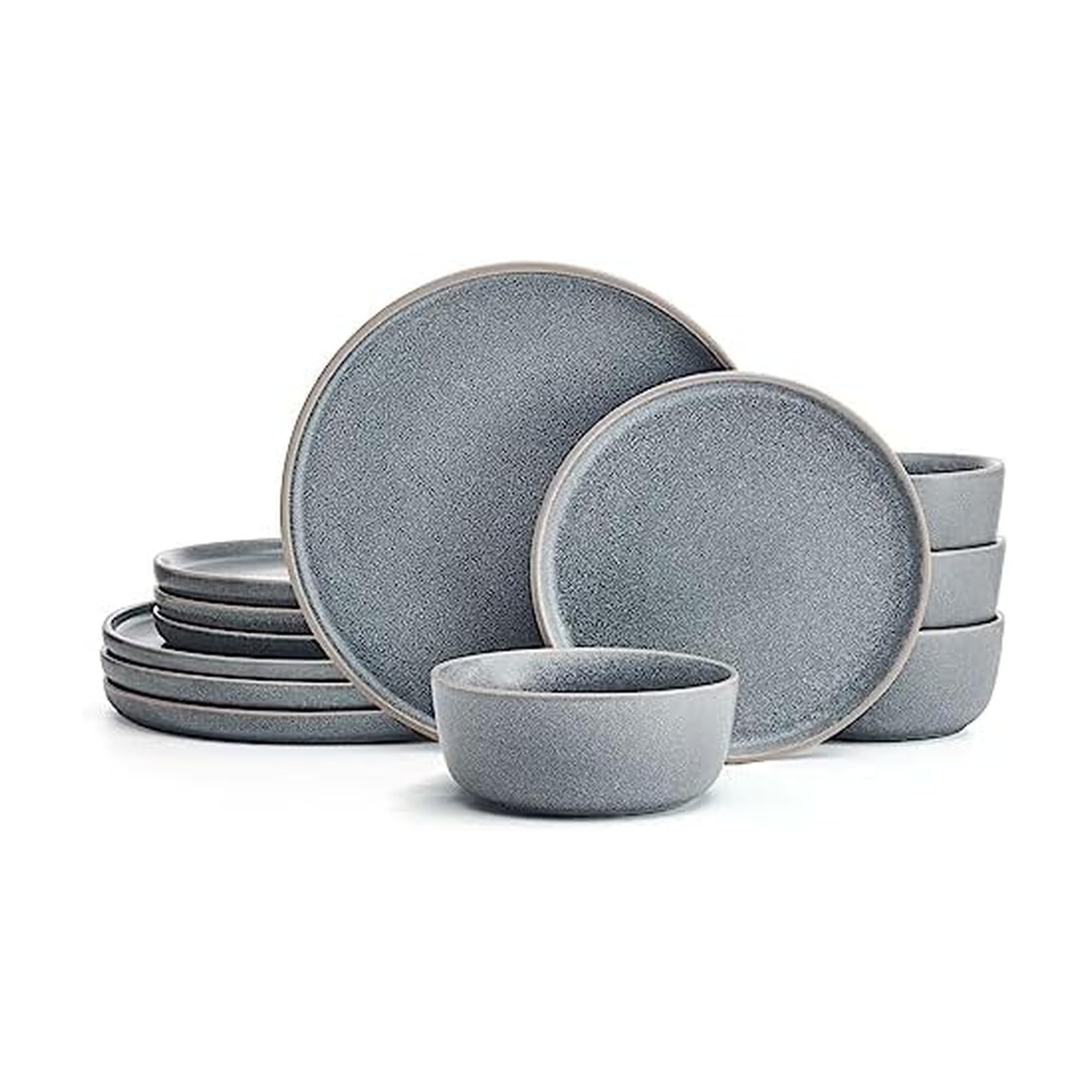 Victoria 12 Piece Dinnerware Set, Servie for 4, Blue