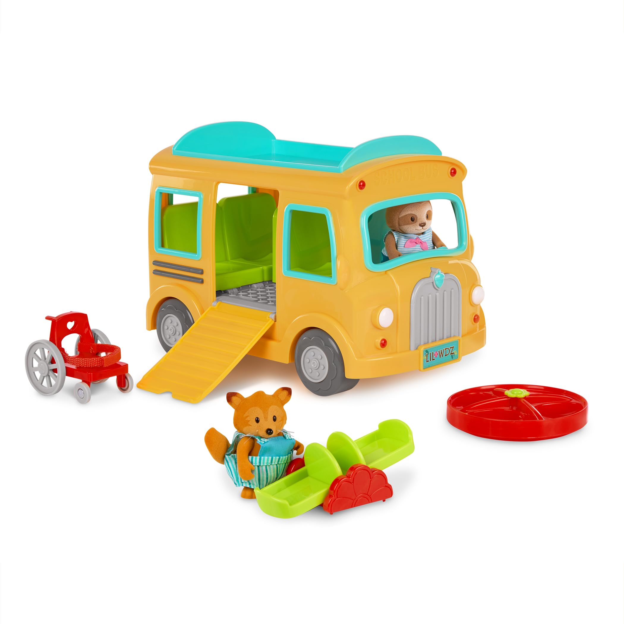 Li’l Woodzeez - Woodland Play Bus Playset, Multicolor - Image 2