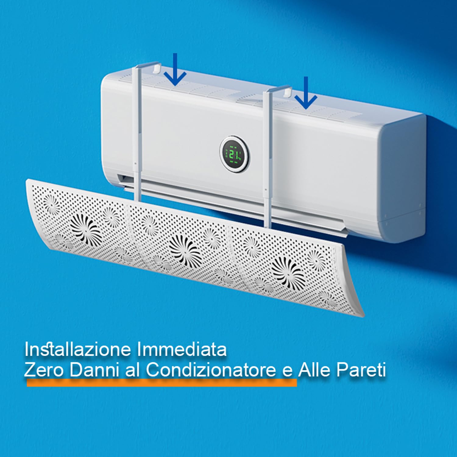 Deflettore Condizionatore Universale - Diffusore Aria per Condizionatori Portatili, Fino a 15 kg, 2 Modalità Flusso (Estivo/Invernale), Installazione Senza Danni, Design Anti-Condensa