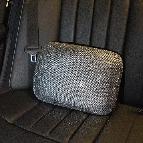 Miniatura 5 de Almohada de apoyo lumbar decorativa de verano para automóvil, accesorios suaves con diamantes de imitación brillantes para mujeres y niñas, silla de