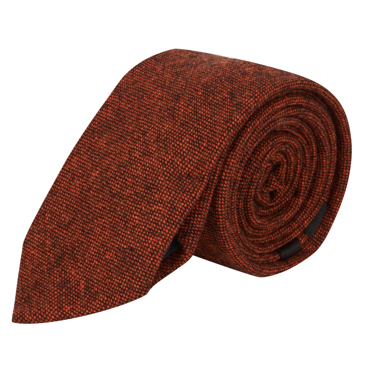 King & Priory Highland Weave Copper Brown Tie, Necktie