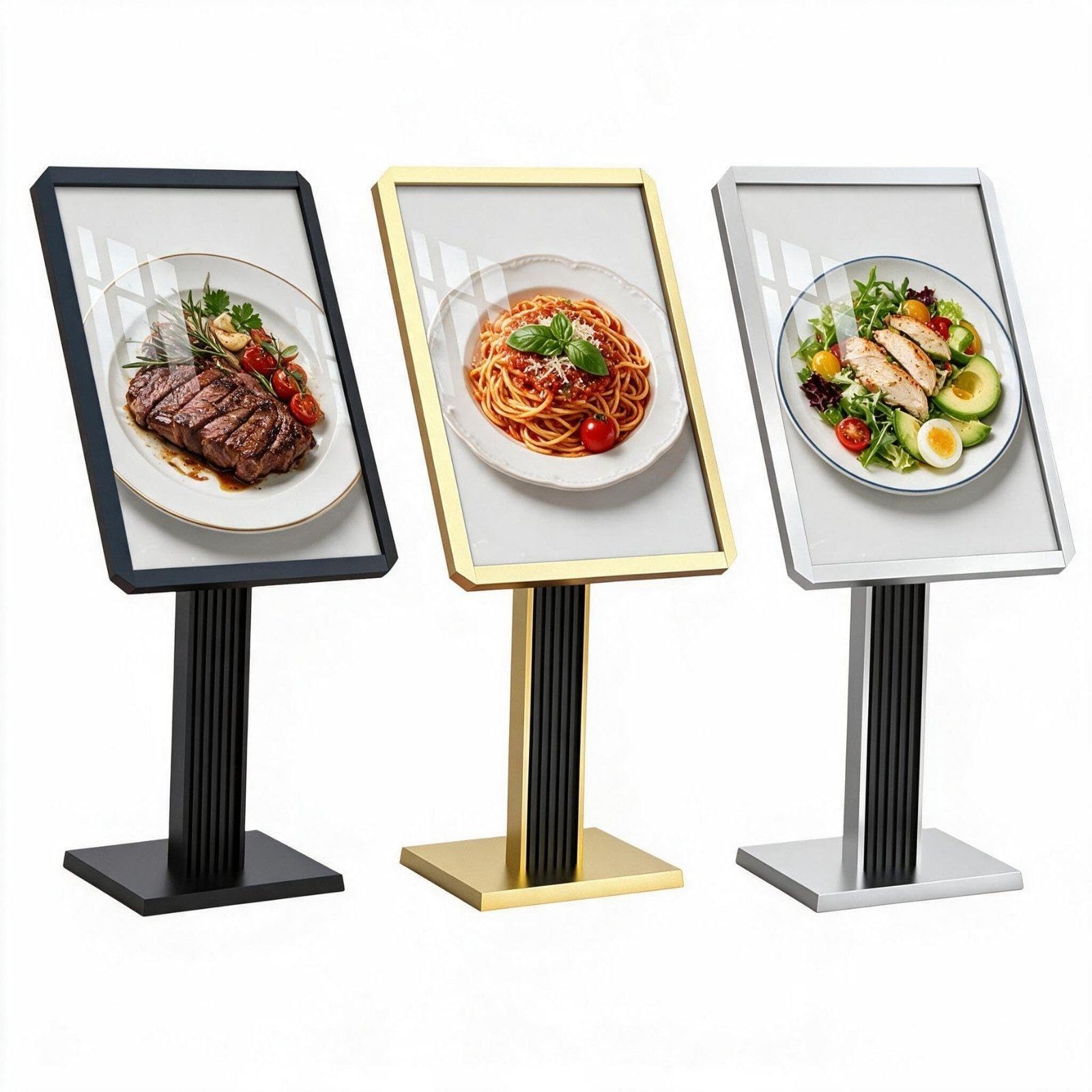 Menu Restaurante con Cambio Rapido en 1 Minuto para Publicidad Silver