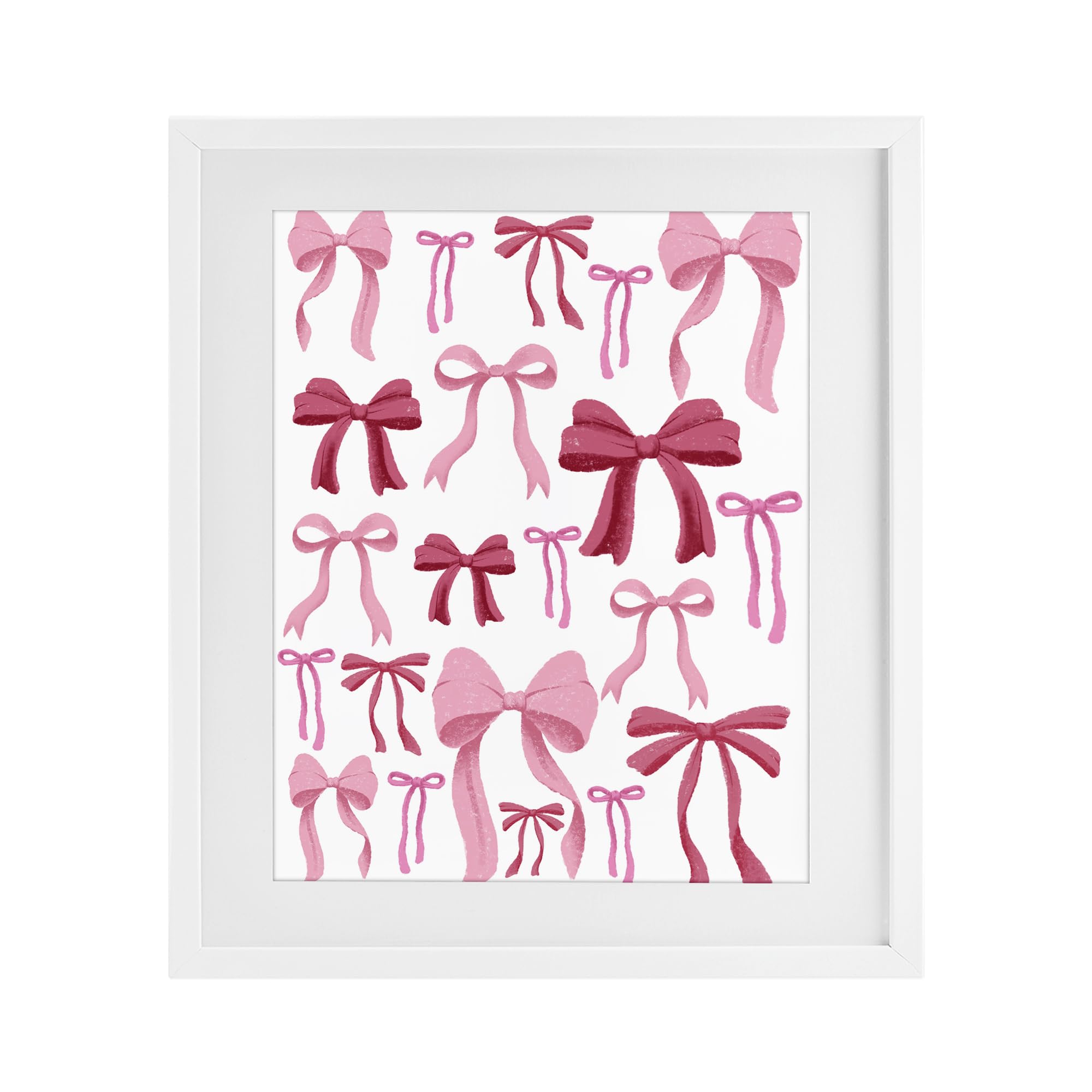 Bow Love Glam Dorm, 17 x 21 Inch Framed Print Under Glass