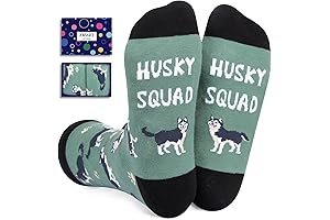 Novelty Unisex Crazy Husky Socks For Husky Lovers