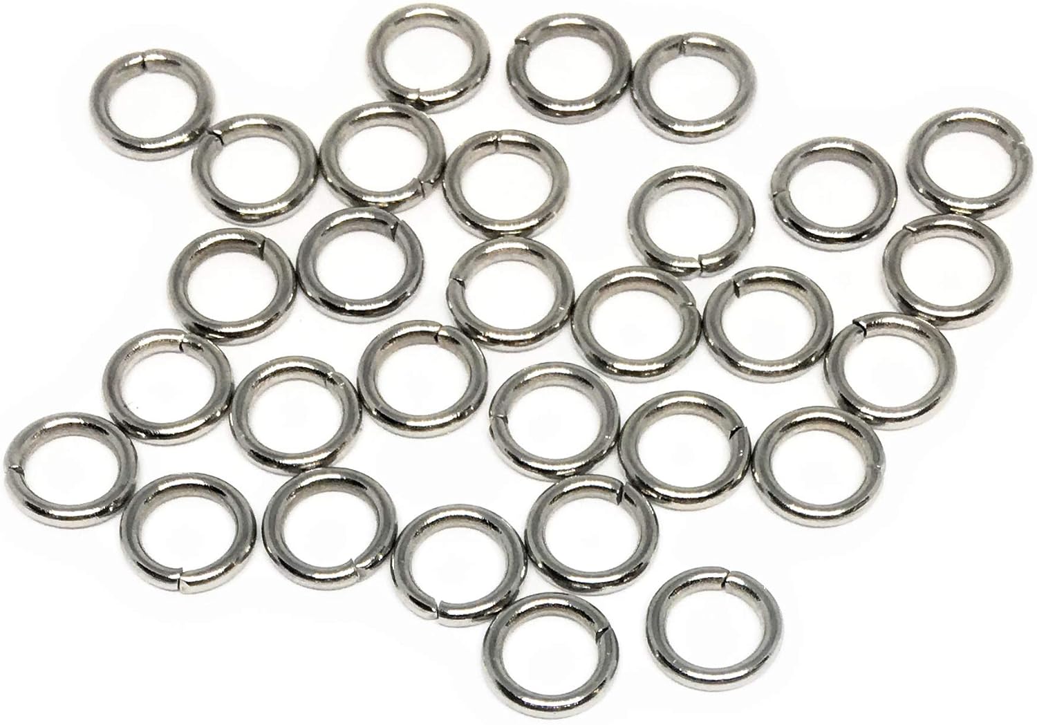 Stainless Steel Jump Rings 6mm 18 Gauge (200)
