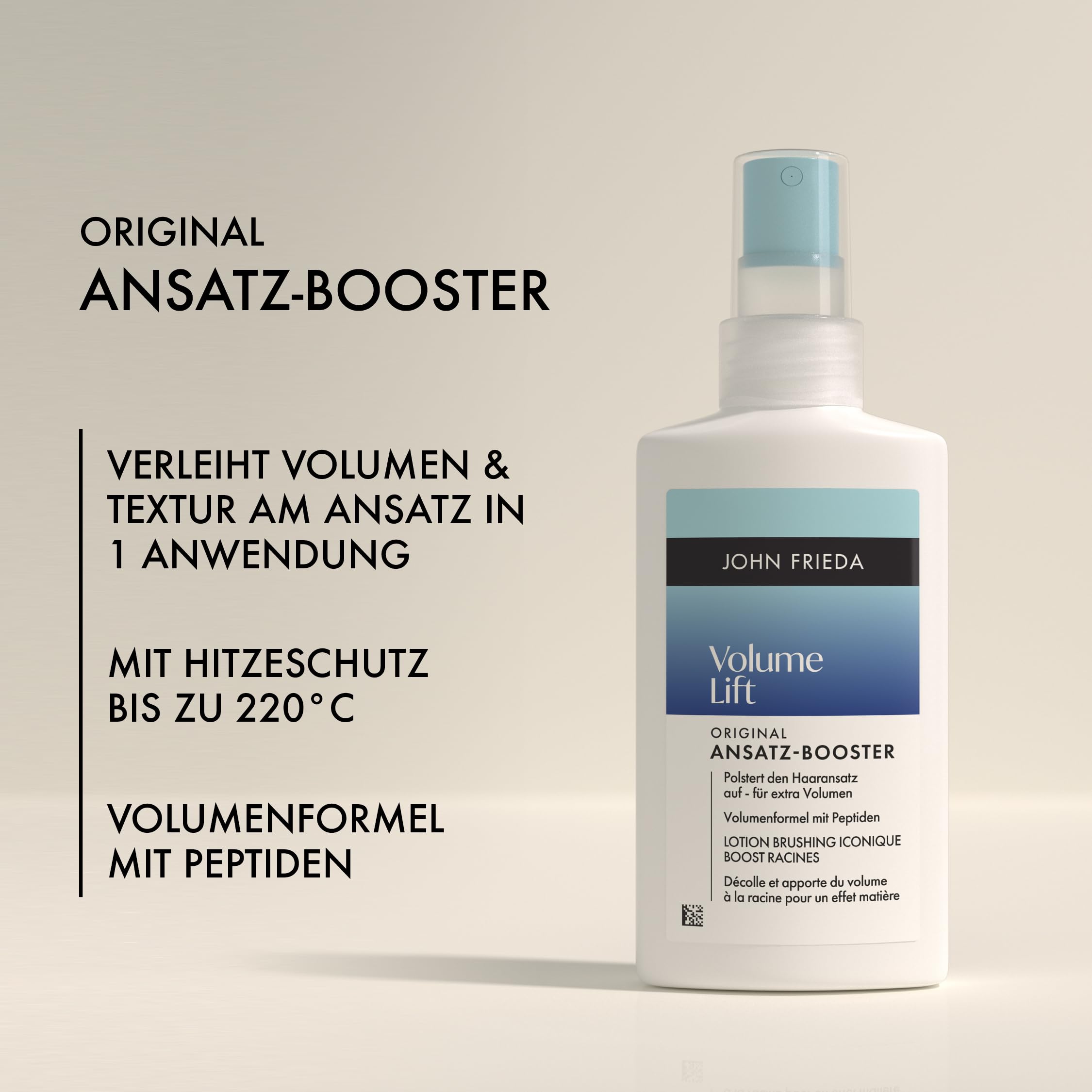 John Frieda Volume Lift Vorteilsset - Inhalt: Shampoo, 250ml, Mousse, 200ml, Ansatz-Booster, 150ml - Für feines, dünnes Haar ohne Volumen