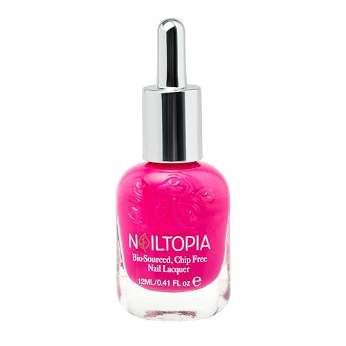 Nailtopia Esmalte de uñas de origen biológico, sin astillas, totalmente natural, fortalecedor con biotina y superalimentos, fórmula resistente a las