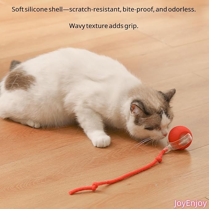 Juguete interactivo para gato pelotita con cola miniatura 5