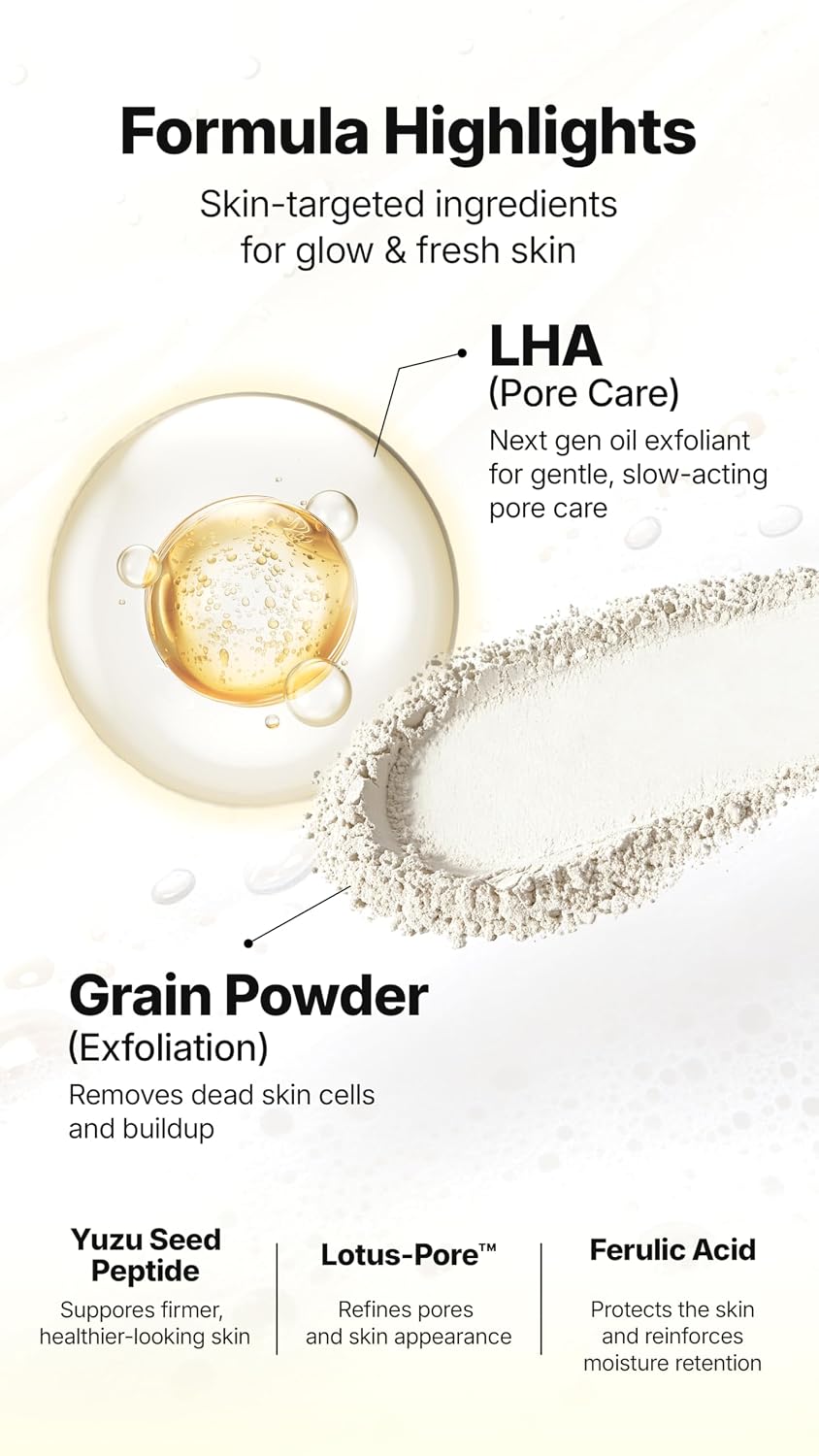 starlike White Pore LHA Fresh Gel Cleanser | Gel-to-Foam Cleanser with LHA & Grain Powder | Helps Reduce Whitehead Buildup | Makeup-Ready Skin | No Harsh Scrubbing | Korean Face Wash | 6.76 Fl oz