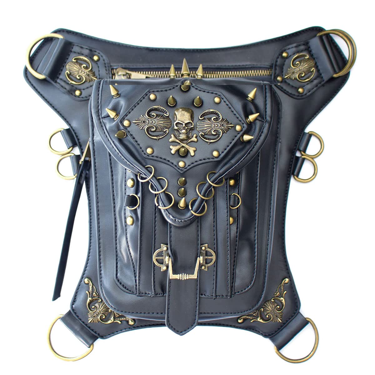 Fanny Pack Retro Punk Crossbody Bag ValentoriaSteampunk Waist Bag