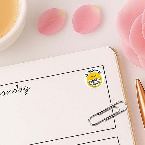 Miniatura 4 de Orthodontist Planner Stickers  54 Vinyl Labels for Braces Checkups, Dentist Appointments, Health Scheduling, Wellness Tracking, Functional