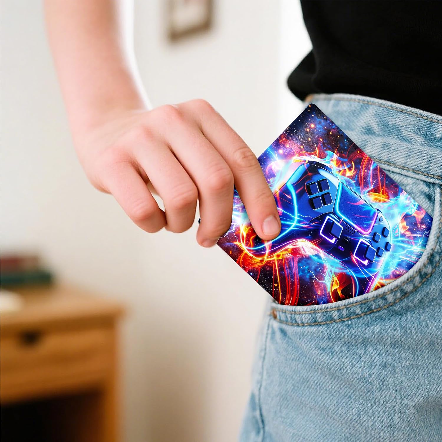 Kids Wallet for Boys, Teen Boys Wallet for Kids Ages 5-14 Leather Bifold Wallets with Coin Pocket ID Window, Christmas Birthday Gift for Kids Boys Teenager Game console