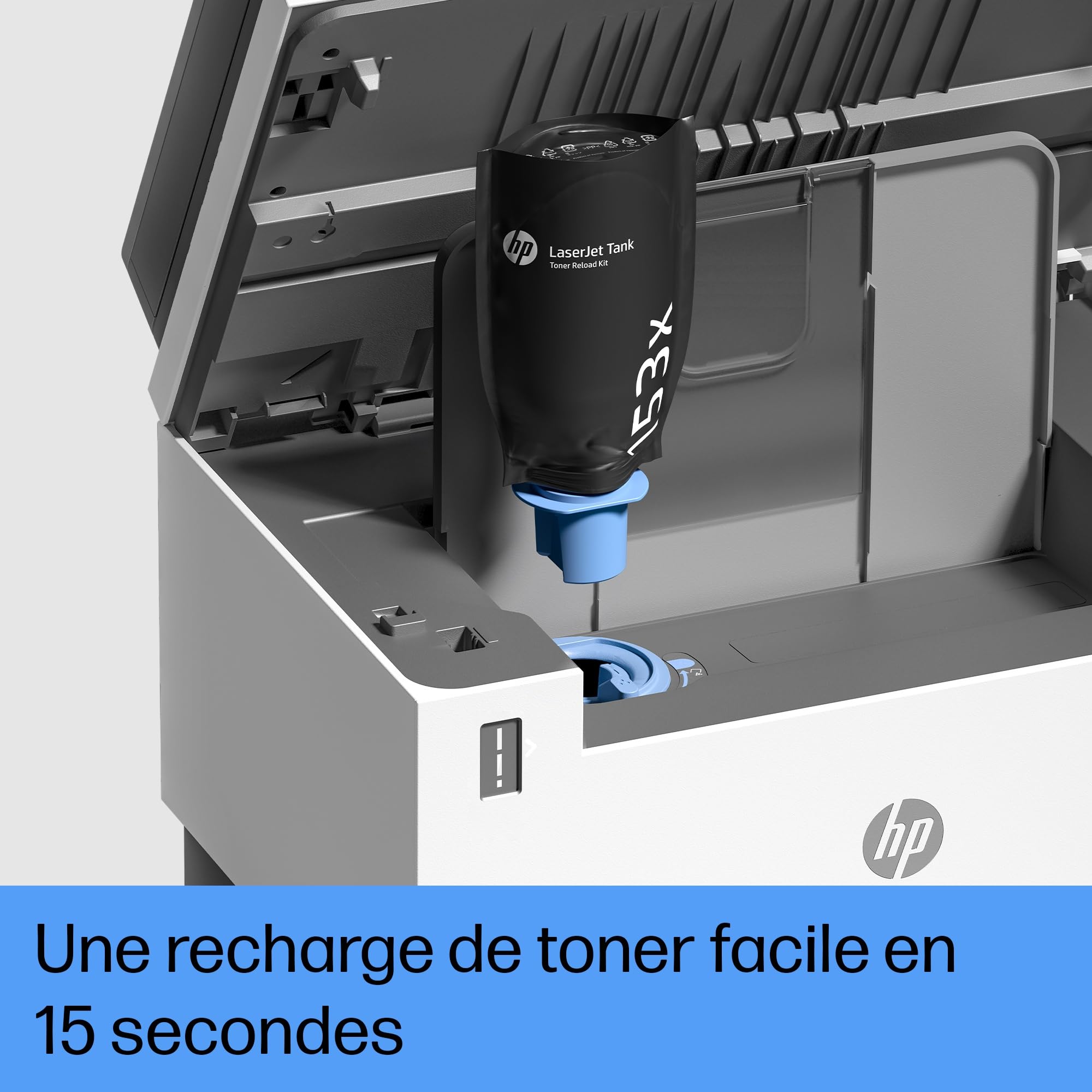 HP Laser Tank 2604sdw, 381V1A, Imprimante Monochrome Multifonction, Réservoir de Toner intégré, Impression Recto/Verso Automatique, 22 ppm, Jusqu’à 5000 Pages, Numérisation, Wi-FI, USB, Blanche