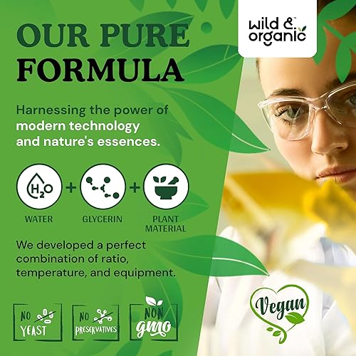 Miniatura 7 de Wild & Organic Gotas líquidas de extracto de té verde, suplemento de té verde rico en antioxidantes, suministro para dos meses, tintura vegana de