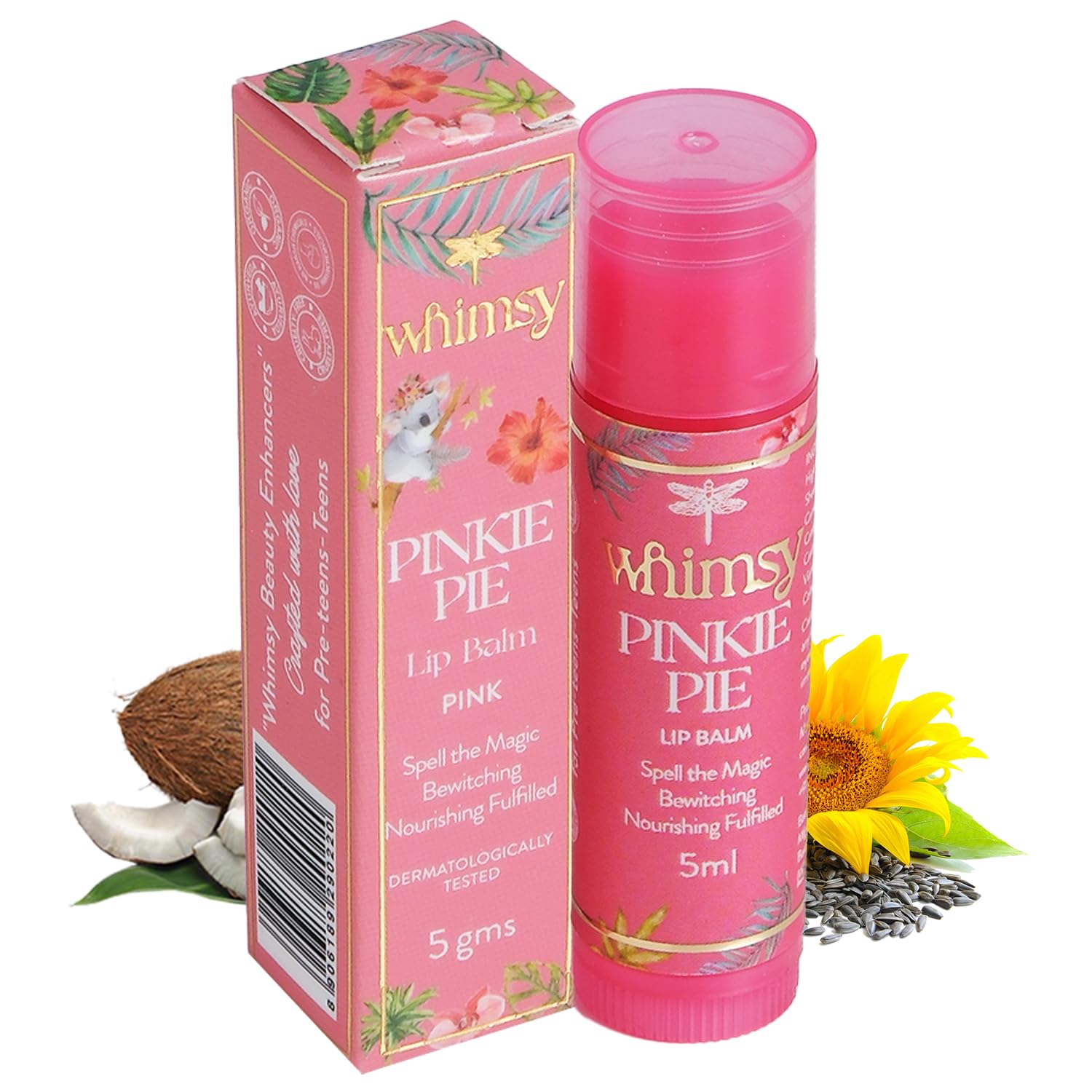 Natural, Organic Tinted Lip Balm For For Kids|For Dry & Chapped Lips|Hydrated And Nourishing Lips|All Skin Type|Intense Care|Lip Balm For Soft, Smooth, Moisturised Lips (Pinky Pie), 1 Count-image-28