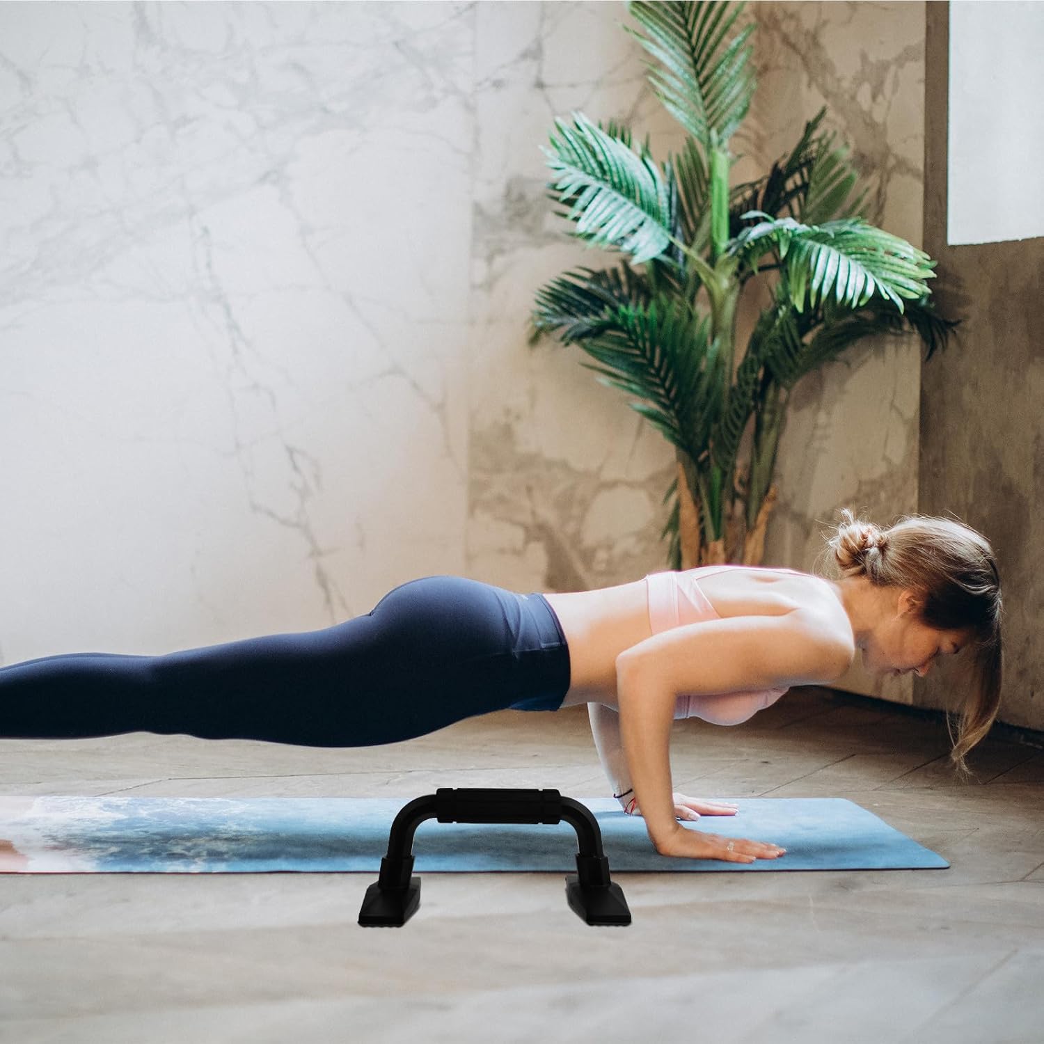 Push-up Holders Hand Grips Set, H-shaped Small Pushup Frames for Arm Strength Training, Portable Home Fitness Equipment for Chest and Upper Body Workouts