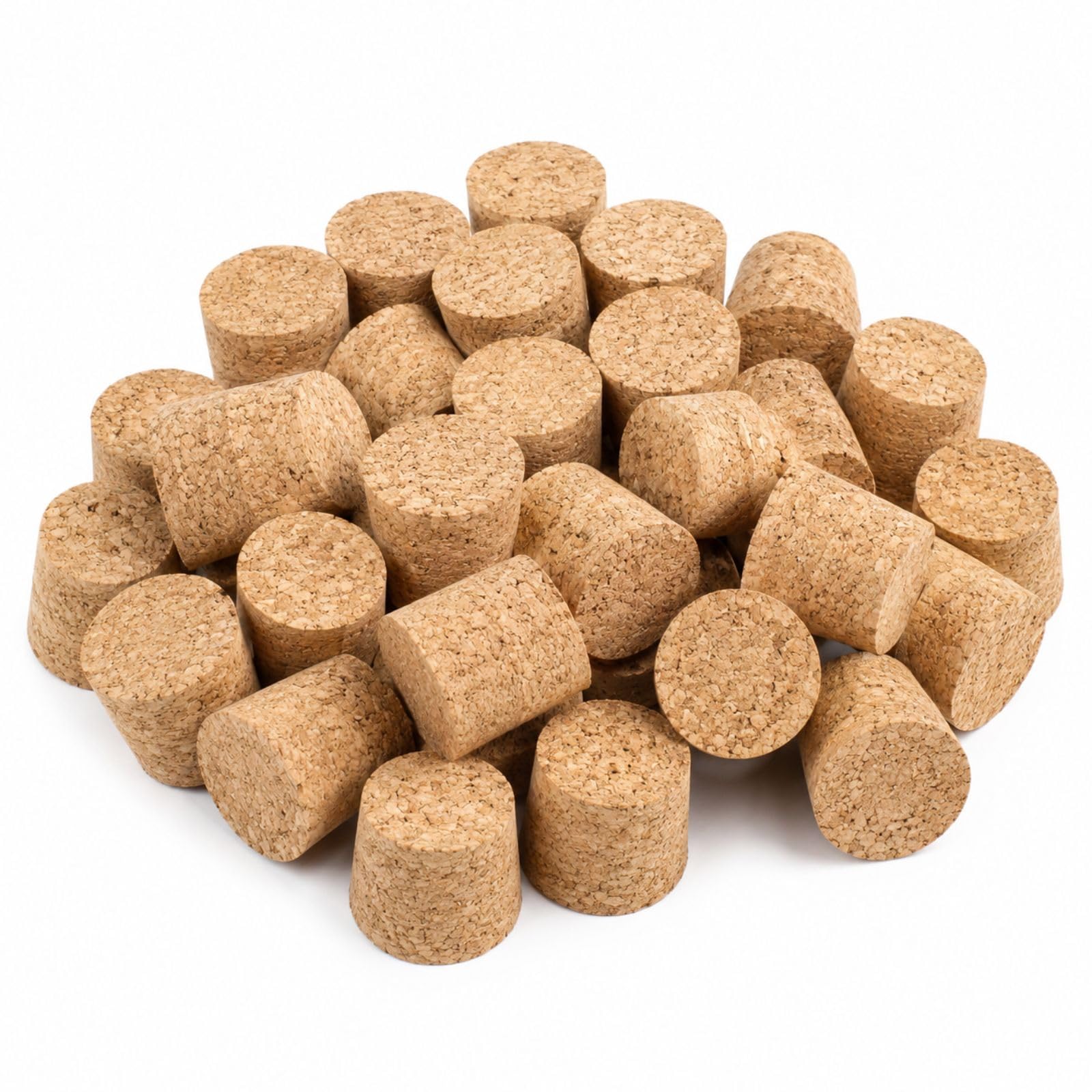 Tappi in sughero naturale, 34/30 x 24 mm, confezione da 100 pezzi, per caramelle, signore, caraffe, bottiglie e vetreria da laboratorio