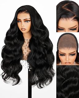 6X5 Glueless Wigs Human Hair Pre Plucked Pre Cut 230% Density Closure Wigs Human hair 12A Loose Body Wave Wig Human Hair Pre Cut Lace Pre Plucked Bleached Knots (24inch)