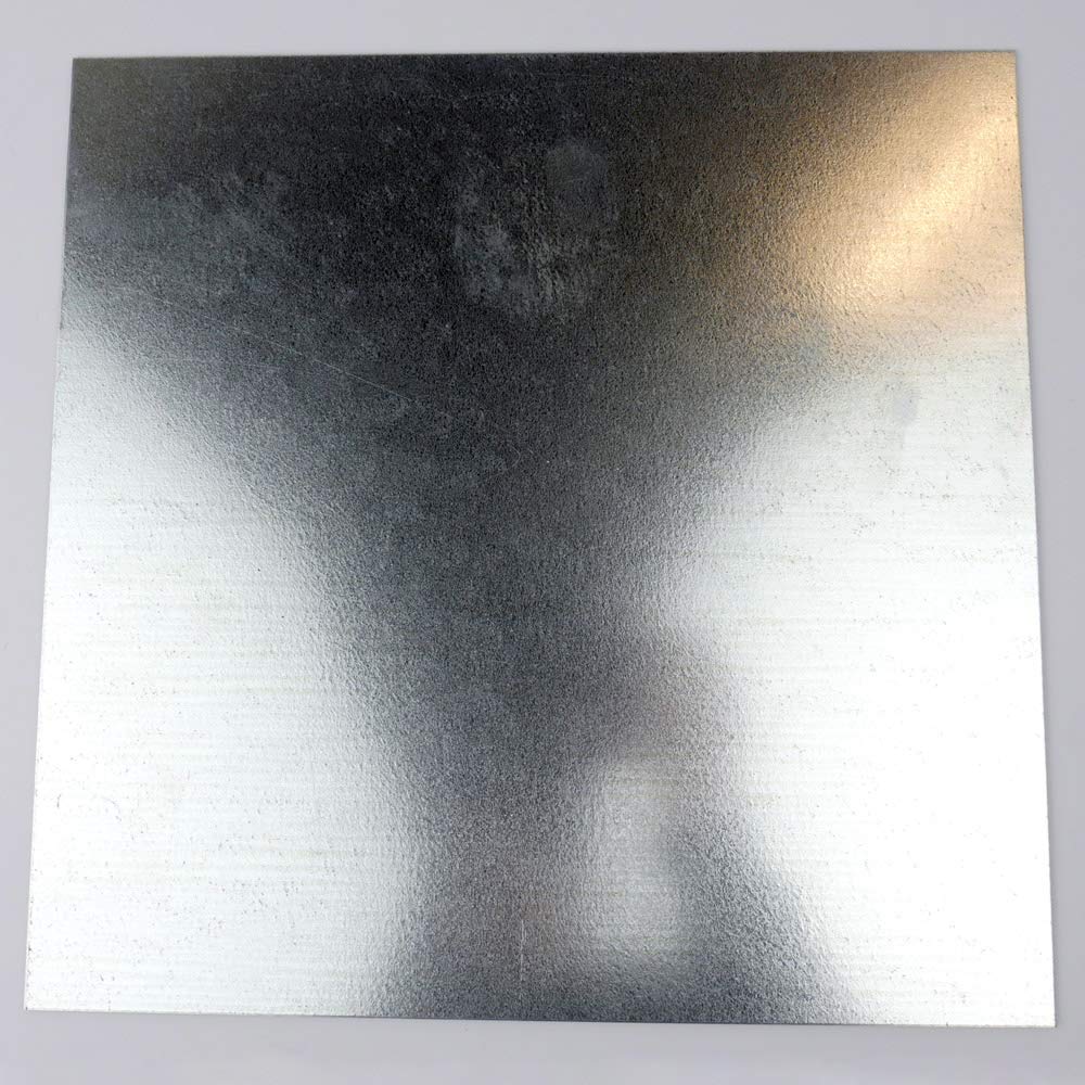 A653 Carbon Steel Sheet, Zinc Galvanized Finish, Hot Rolled, ASTM A653, 0.135" Thickness, 10 Gauge, 12" Width, 48" Length, OnlineMetals
