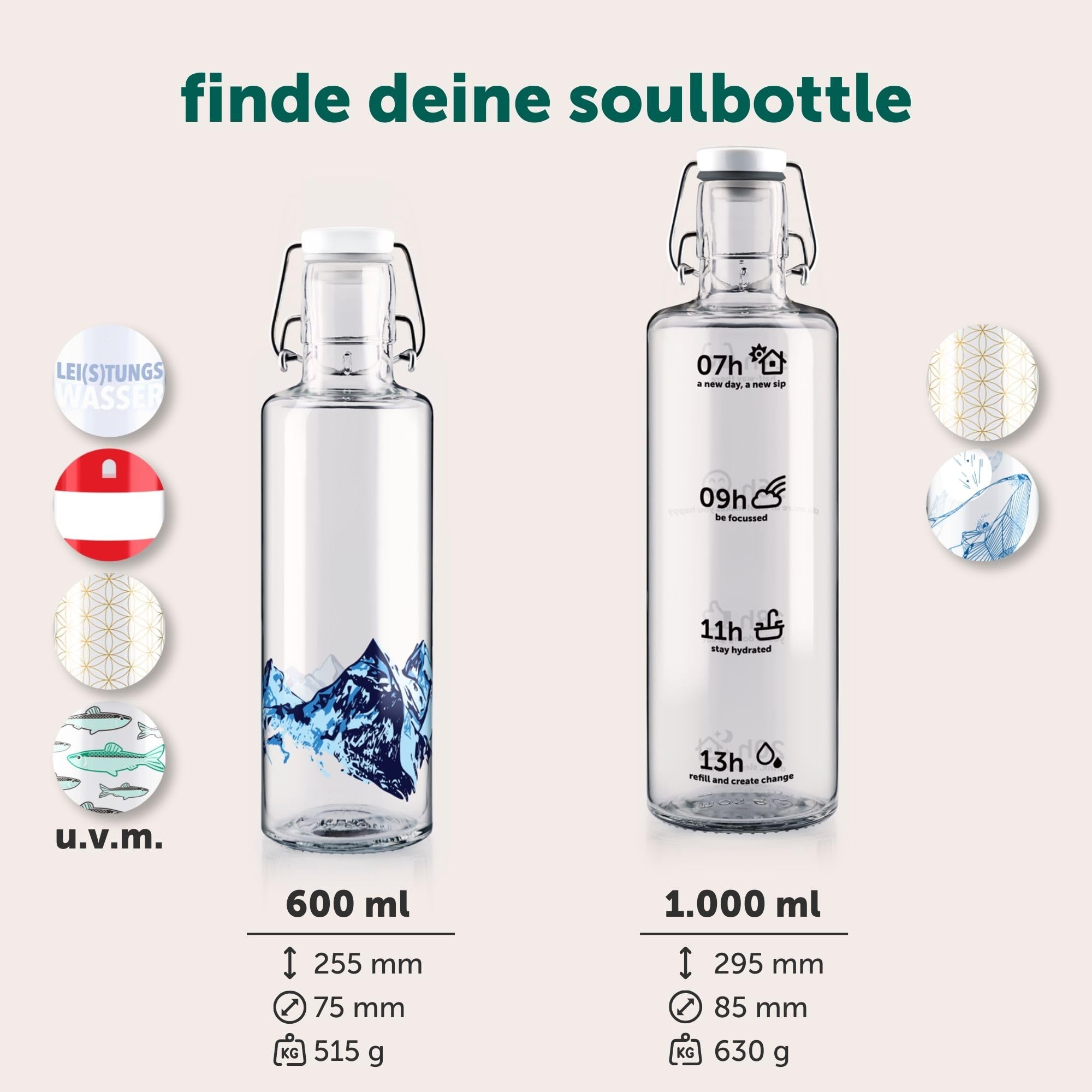 soulbottles Meduza w butelce, wielokolorowa, jeden rozmiar