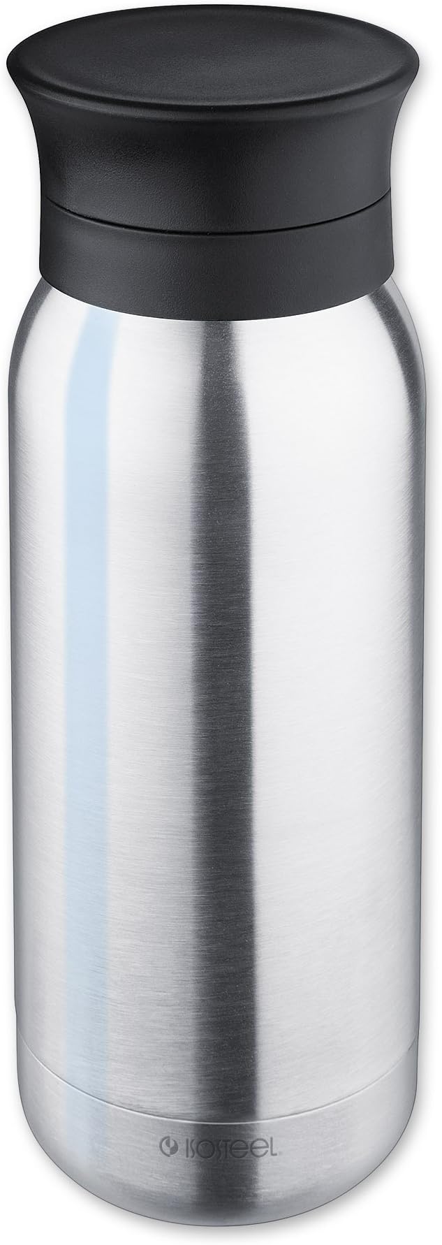 Isosteel VA-9717 0.35 Litre 18/ 8 Stainless Steel Double-Walled Vacuum Drink Bottle, Silver