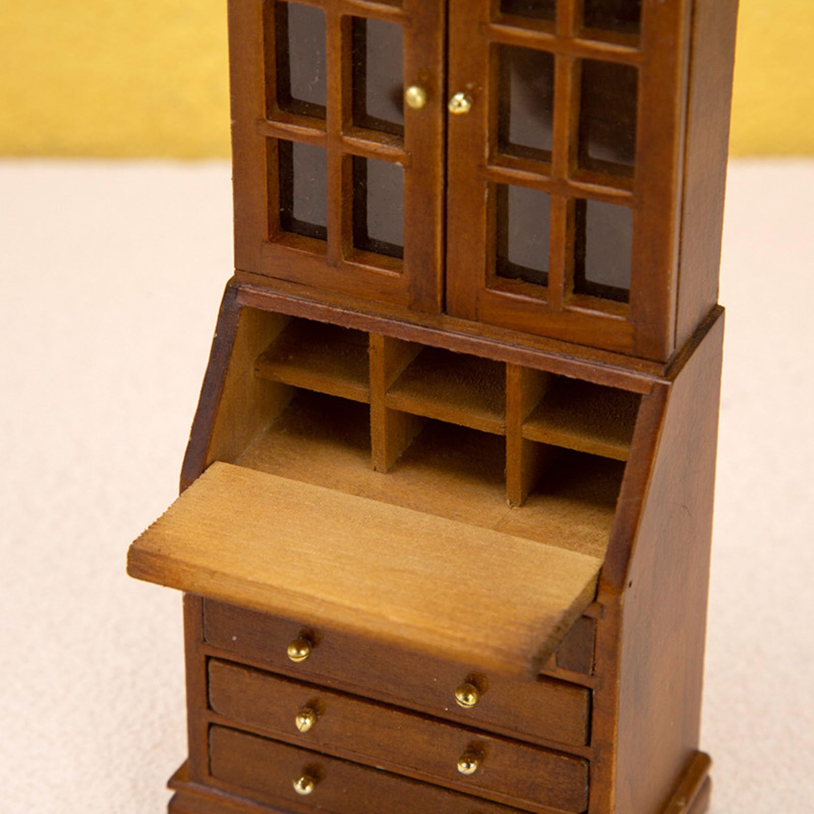 Armoire Bibliothèque Miniature 1:12 En Bois De Bouleau – Mobilier Pour Maison De Poupée Rétro, Non Toxique, Bricolage Déco Intérieur