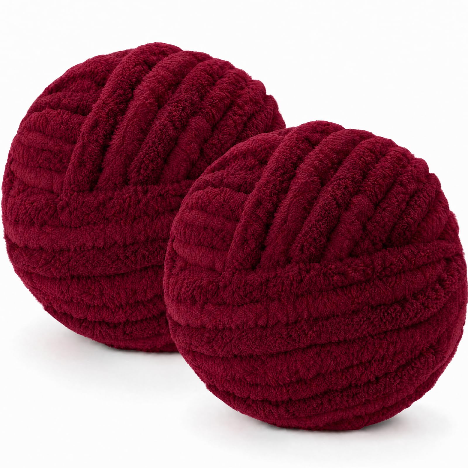 Chunky Yarn Wool 2×250g 54m, XXL Soft Fluffy Chunky Wool for Hand Knitting