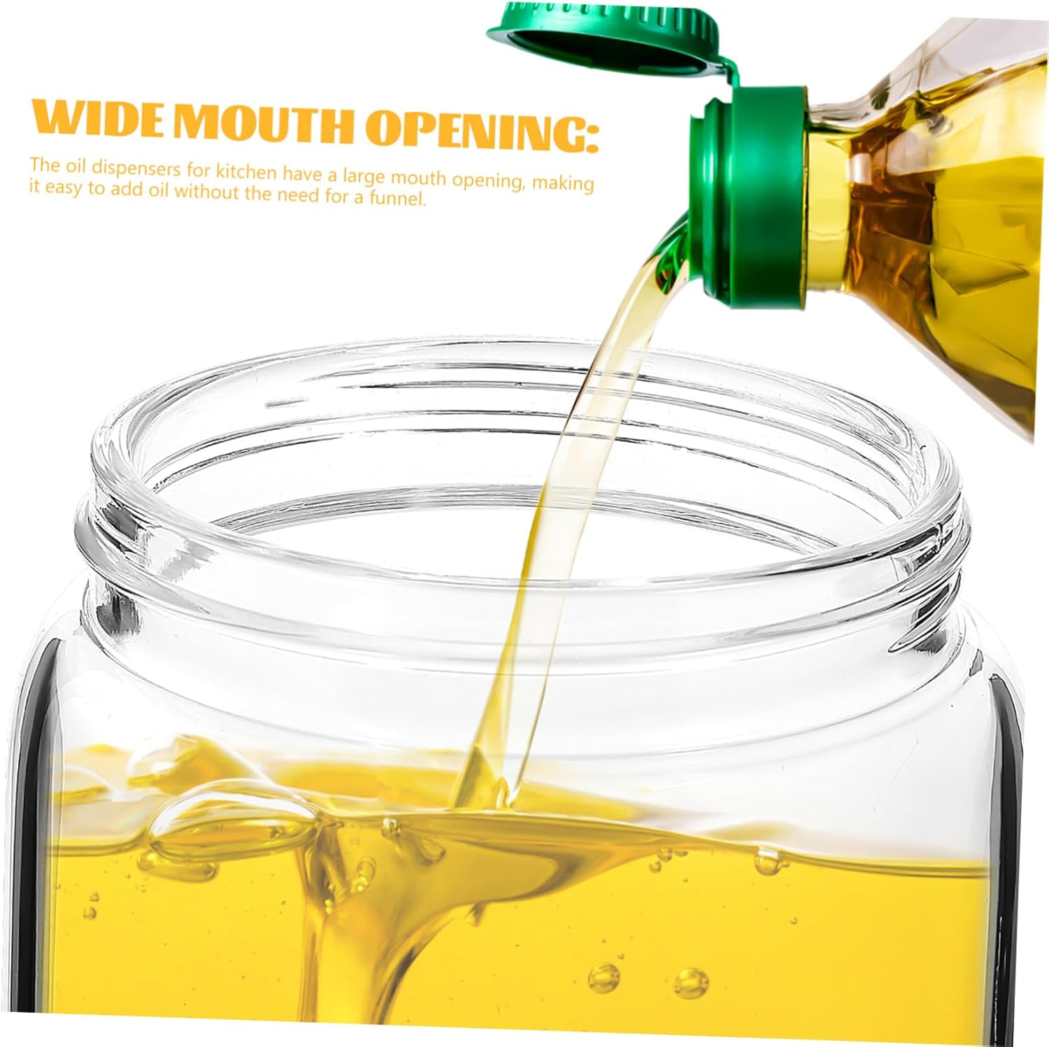 SHOWERORO 3pcs Olive Oil Dispenser Spray Oil Sprayer Bottle Single-hand Operation Safety Glass Material Wide Mouth
