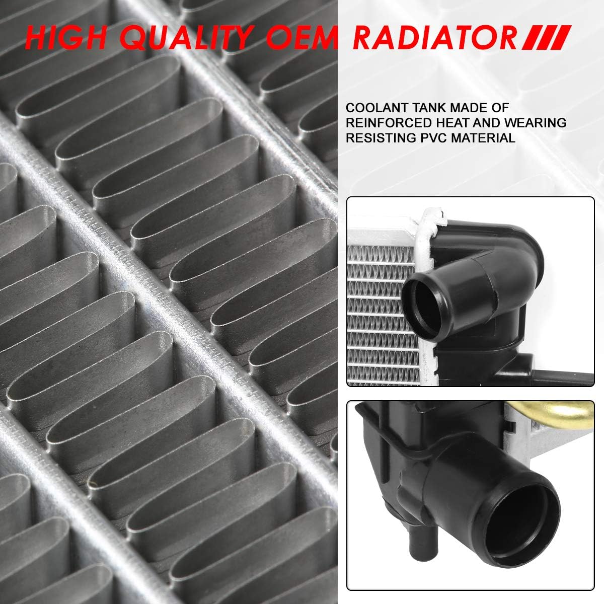 Auto Dynasty Radiator Compatible with 05-10 Tucson Sportage 4WD 2.0L, DPI 13074 Factory Style 1-Row Cooling Radiator, Aluminum Core
