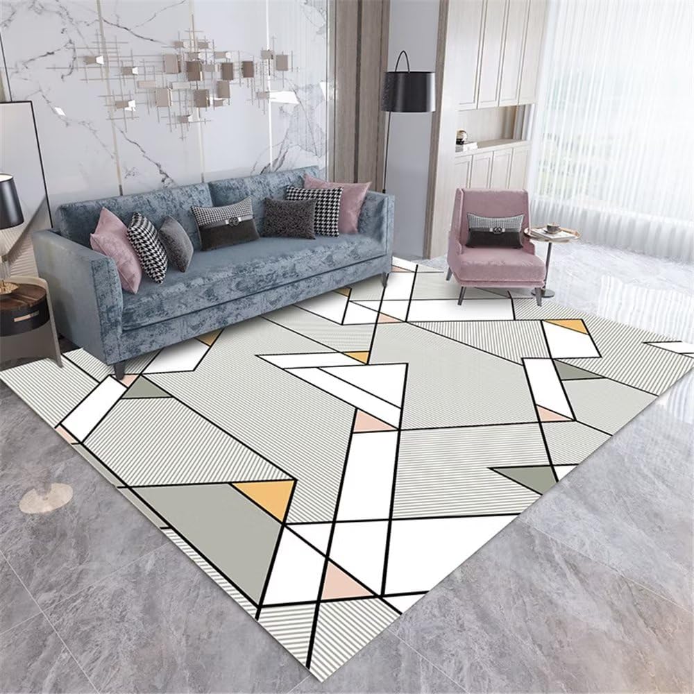 Tapis carré minimaliste moderne 200x250cm gris au tissage haute densité