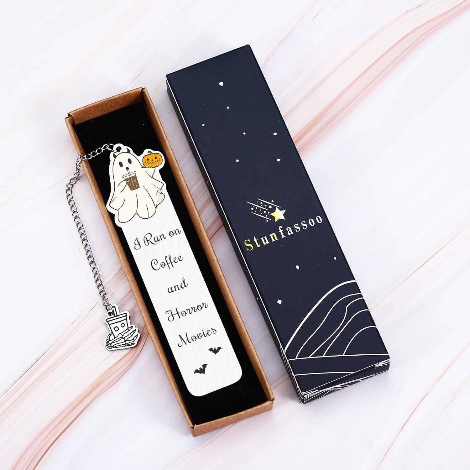 Spooky Bookmarks Ghost Bookmarks BRR Basket Ideas for Adults Women Men Wicked Bookmark for Him Funny Wicked Horror Gothic Skeleton Gifts for Book Lover Dark Romance Merch Items - Image 2