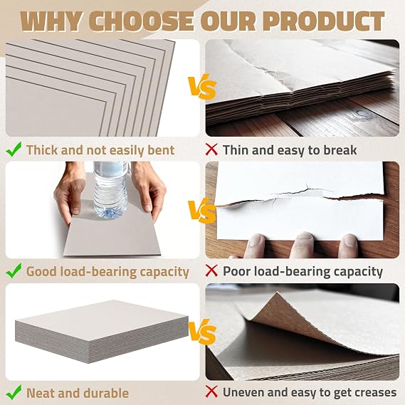 LOTMER 50 Sheets 5 x 7 Inch 50PT Chipboard Sheets