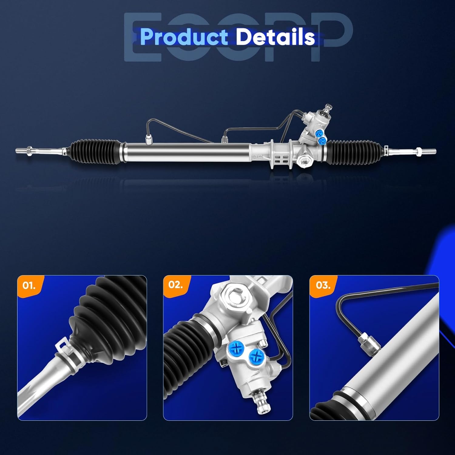 ECCPP Complete Power Steering Rack and Pinion Assembly For Suzuki XL-7 2002-2006,For Suzuki Grand Vitara 1999-2005 (Not fit any Chevy Tracker, standard Vitara or non-US models) 48580-65D51
