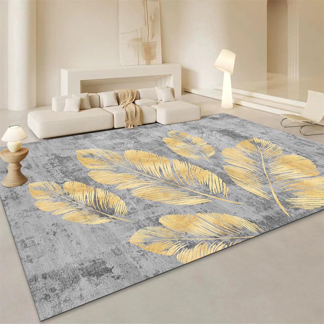 RUGMRZ Xxl Rugs Fluffy For Bedrooms Large Floor Carpet Carpets 120x160CM Room Decorations 31 gray The Living Is Dirt Resistant Easy To Maintain And Bedroom Bedside Are Non Slip