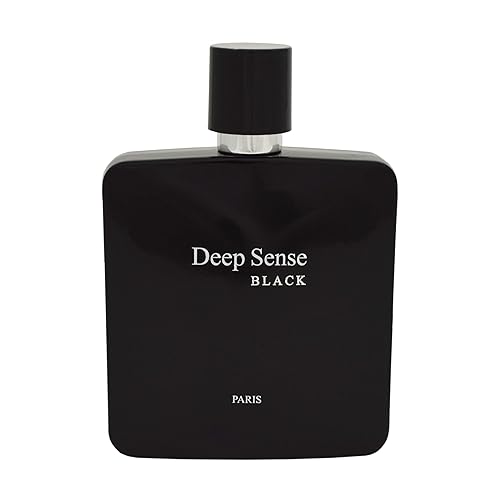 Deep Sense Black Eau de Parfum para hombre, 3.3 onzas