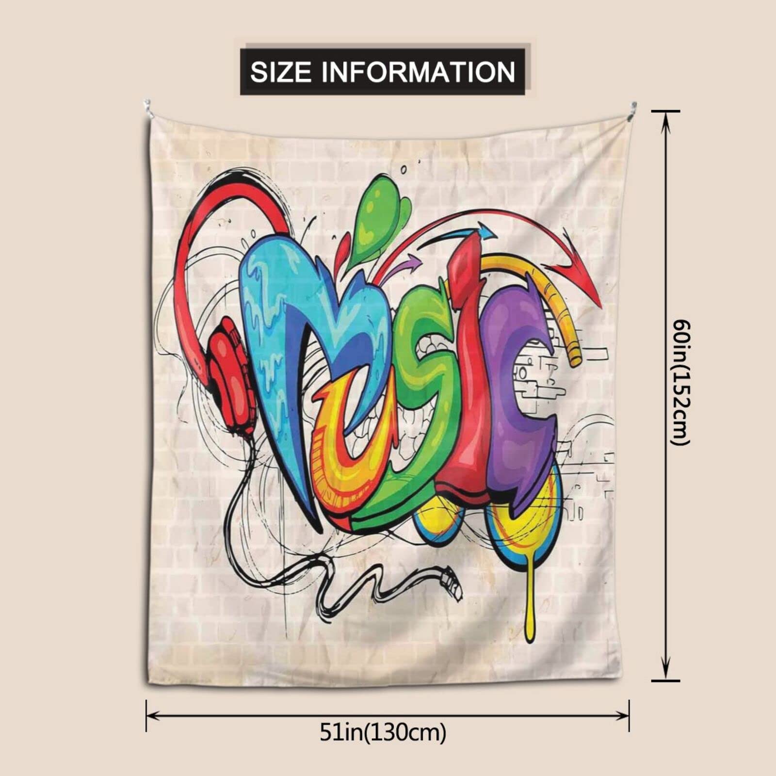 ObabO Tapisserie De Décoration Murale En Velours Tie-dye 152