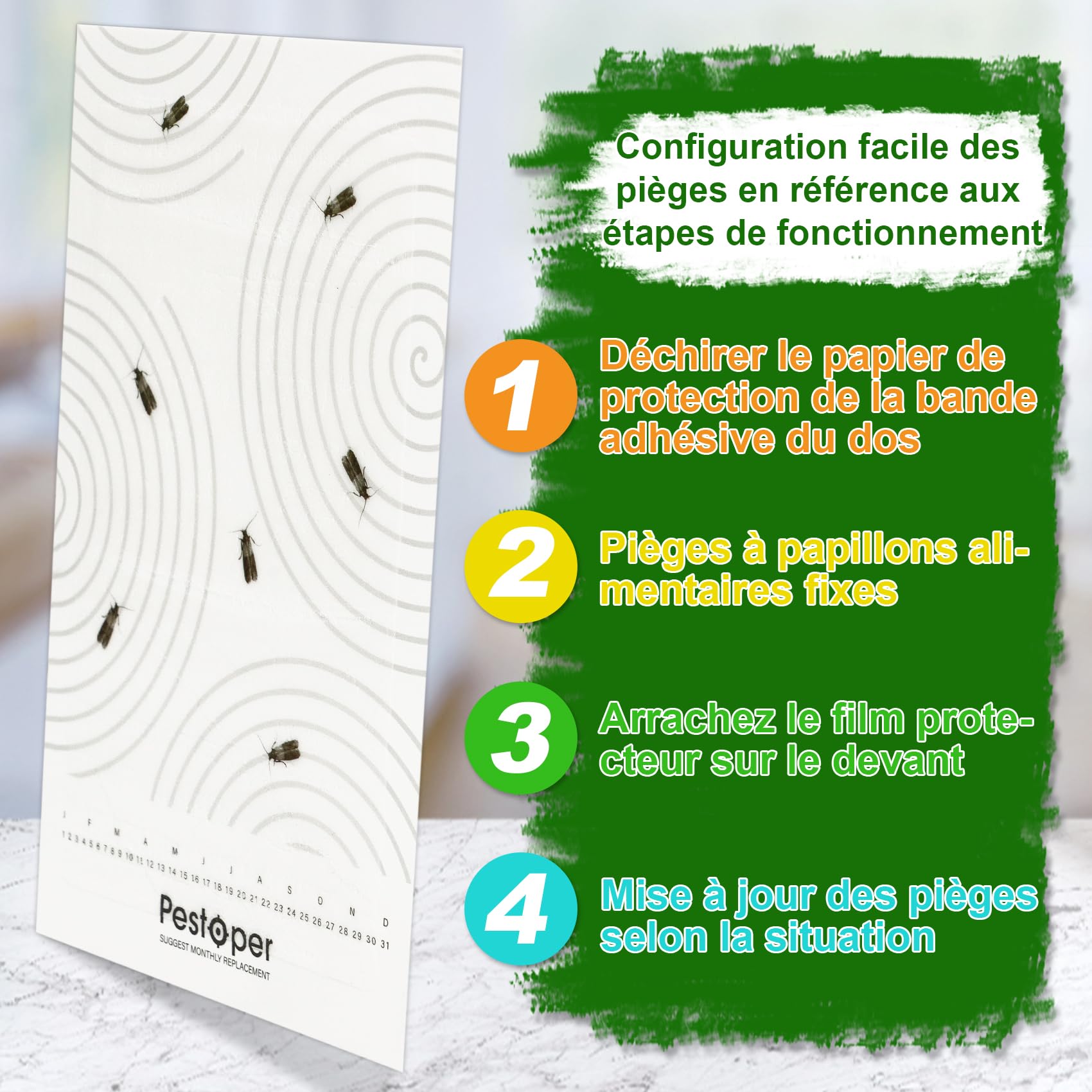 Anti Mites Alimentaires 12 Pièces Piège Alimentaire avec Attrait pour Cuisine Garde-Manger