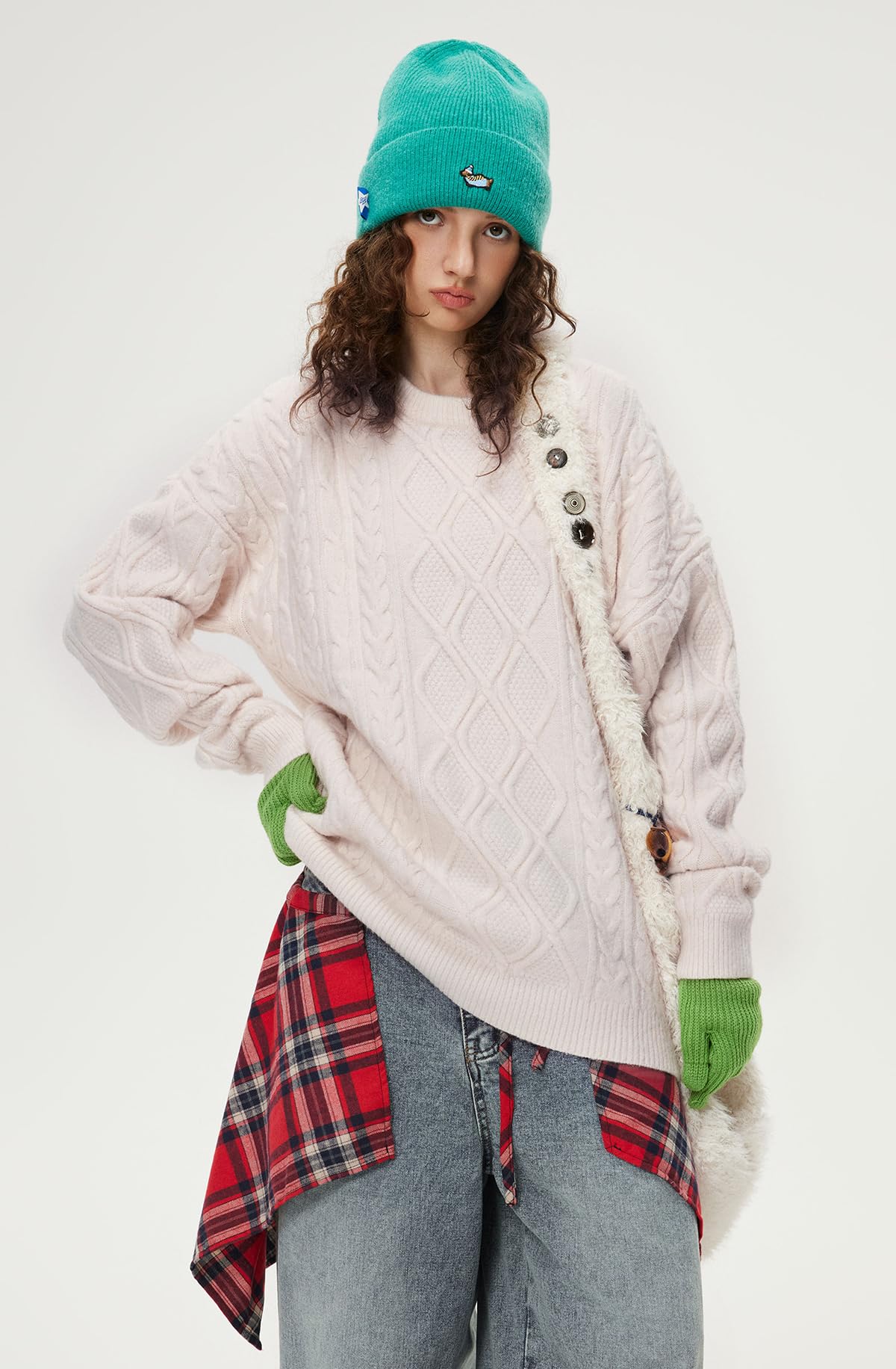 Aelfric Eden Herren Basic Pullover Damen Oversized Strickpullover Rundhals Unisex Einfarbig Pulli Gestrickt Lose Winterpullover Casual Sweater