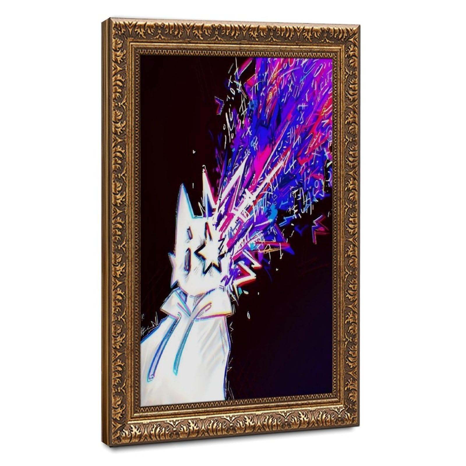 Bareronor Brain Explosion Abstract Cat Canvas Poster Bedroom Decor Landscape Office Room Decor Gift 16" L X 24" W