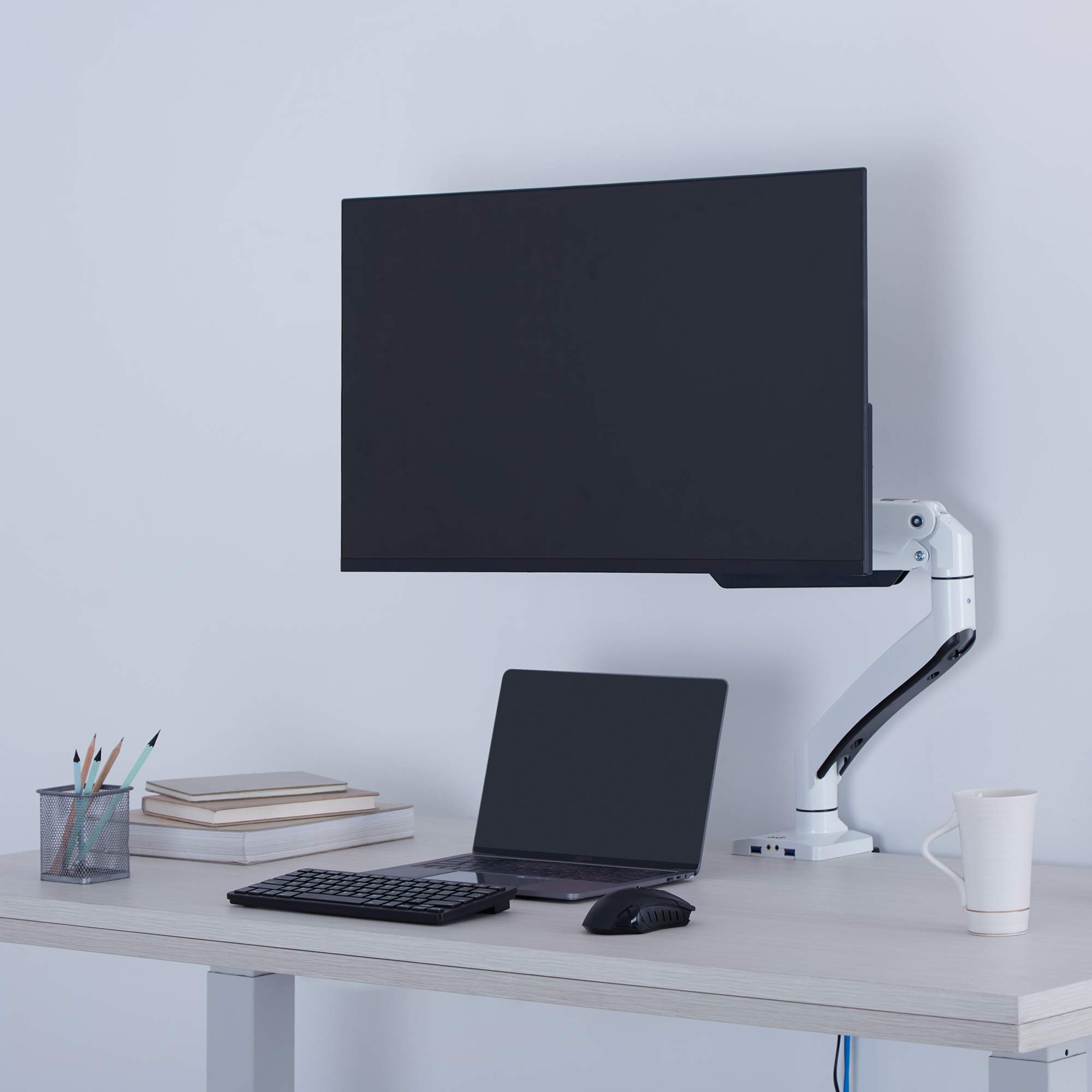 Buy AVLT Single 13"43" Monitor Arm Desk Mount fits One Flat/Curved