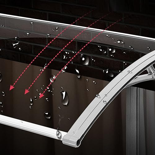Toldo para ventana, protección contra rayos UV, lluvia, nieve, toldo para puerta, toldo para puerta delantera al aire libre, toldo arqueado,