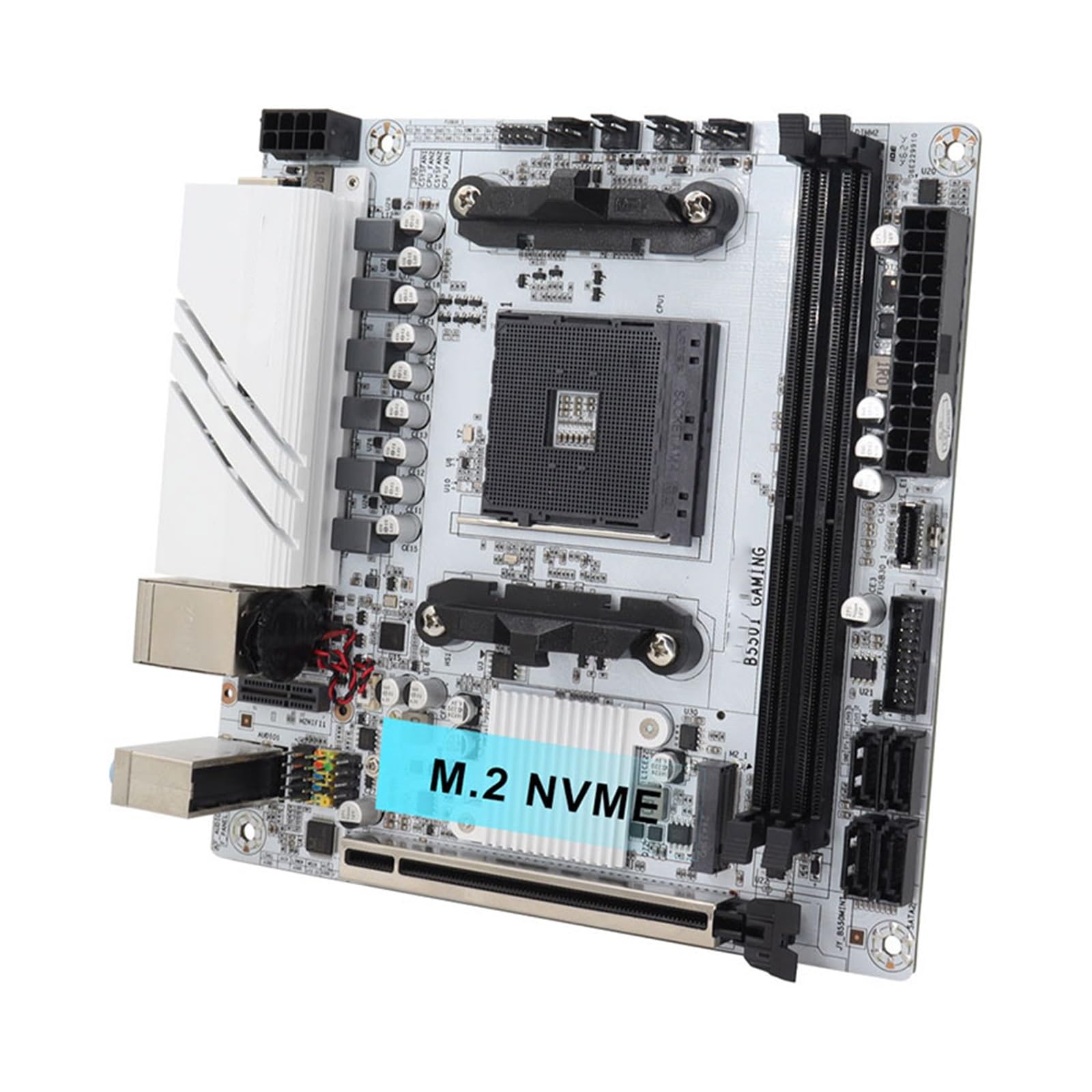 Scheda Madre Fit for Jingyue B550i Gaming Mini ITX con Supporto di Memoria DDR4, AM4 Ryzen 5600GT/5600/5700X, PCIe 4.0, Dual M.2, WiFi 6, PC da Gioco Motherboard