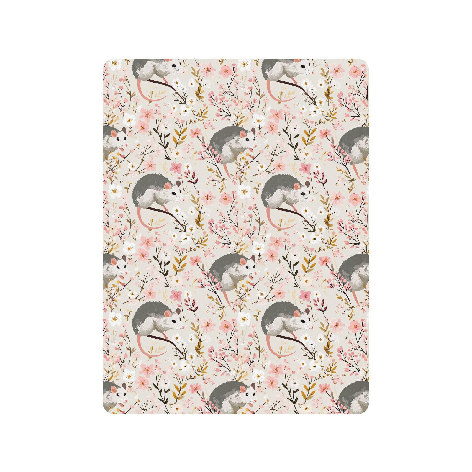 Carino Cartoon Garden Possum Primavera Lenzuola per Culla per Ragazzi Ragazze Cotone Baby Playard Foglio Morbido Bambini Culla Lenzuolo per Bambini Decorazione Della Nera, 1 Confezione forros para