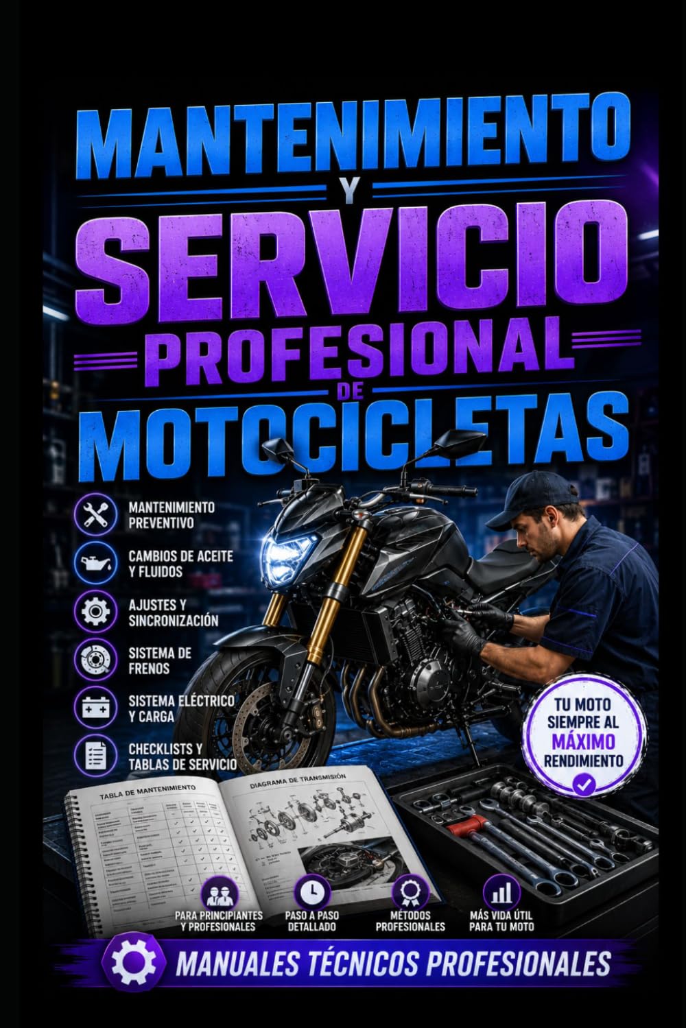 Mantenimiento y Servicio Profesional de Motocicletas: Manuales Técnicos Profesionales (Biblioteca profesional de mecánica de motos)