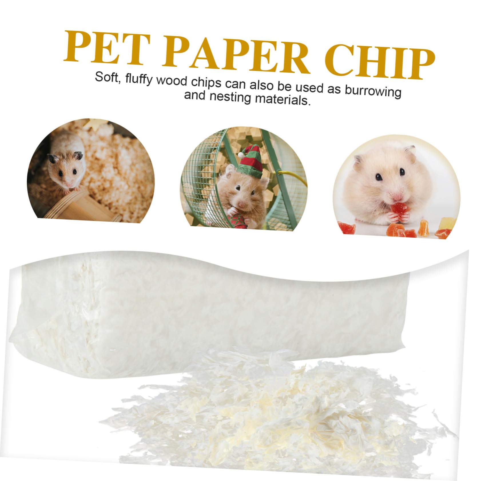 Saugfähige Papier Einstreu für Kleintiere, 1 Packung, Weiß