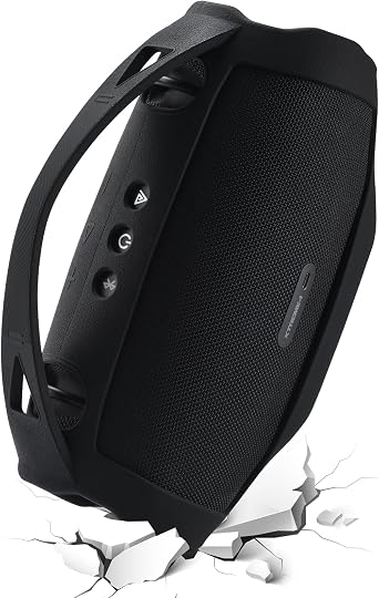 Silicone Cover for JBL Xtreme 4 Portable Bluetooth Speaker Case, Shockproof, Black, Suitable for Outdoor Activities, Parties, Hiking, Beach, Travel
