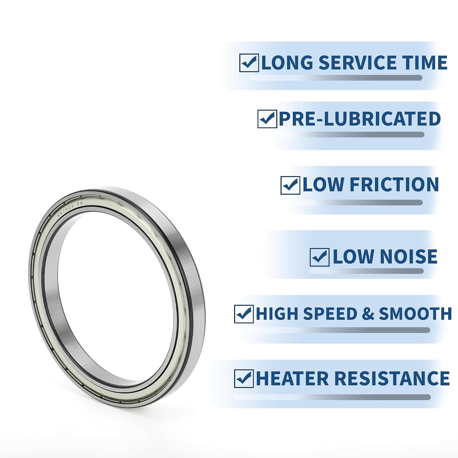 ACROPIX 6819ZZ Deep Groove Ball Bearings P6 95x120x13mm Lubricated Bearings Double Metal Seal Silver Tone Scooter Skateboard Wheel