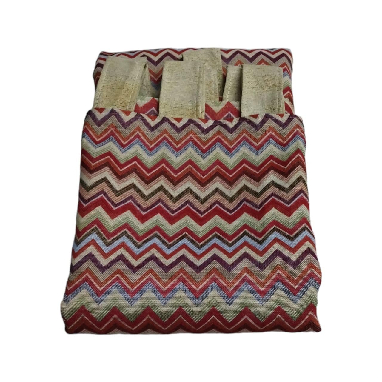 Mercatienda Cortina para Puerta Exterior: Elegancia y Protección para tu Entrada en la Calle 140x260cm - Zigzag. (Rojo)