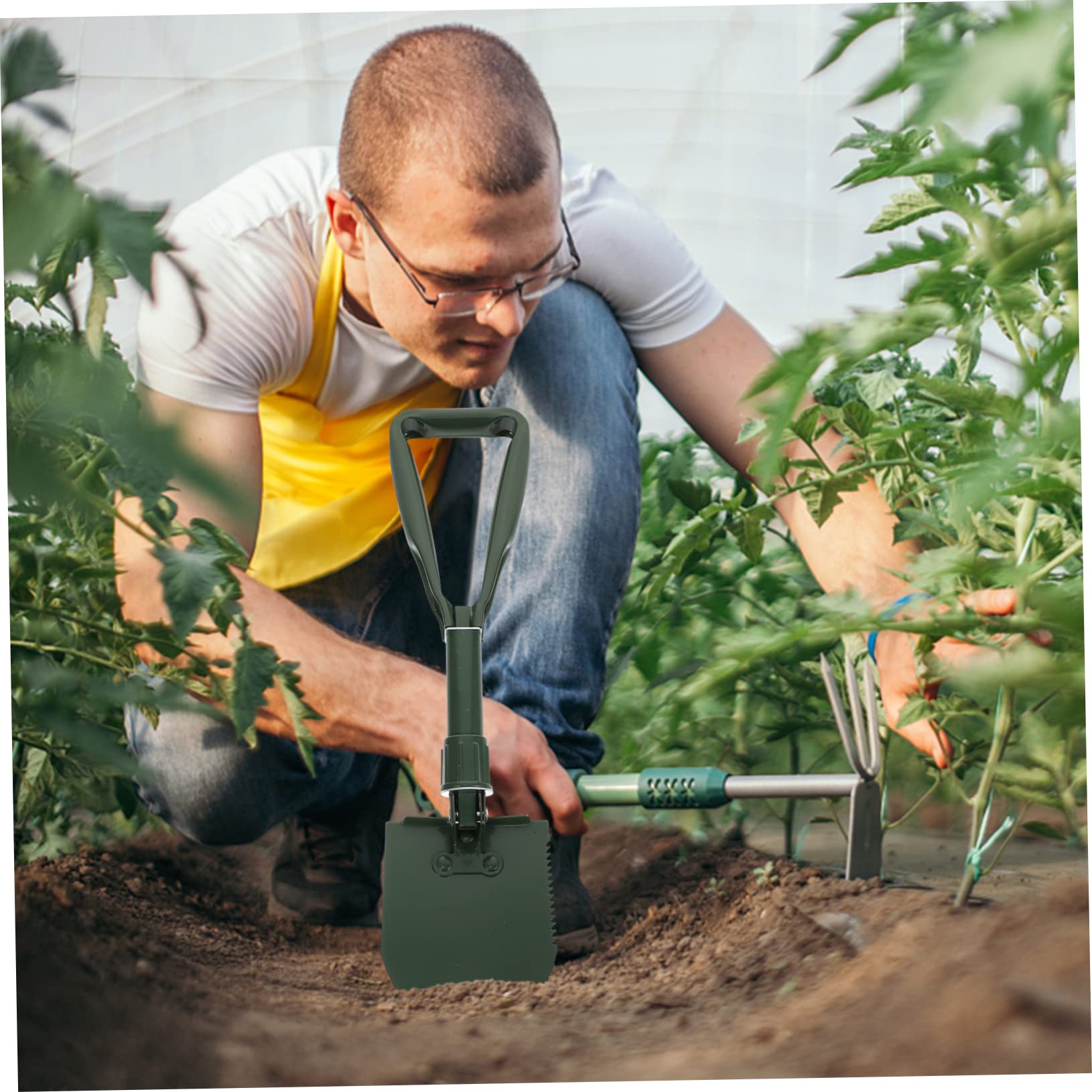 MUSISALY 1Set Stainless Steel Shovel with Canvas Bag Portable Camping and Snow for Efficient Outdoor Use and for Cars and Garden Tasks